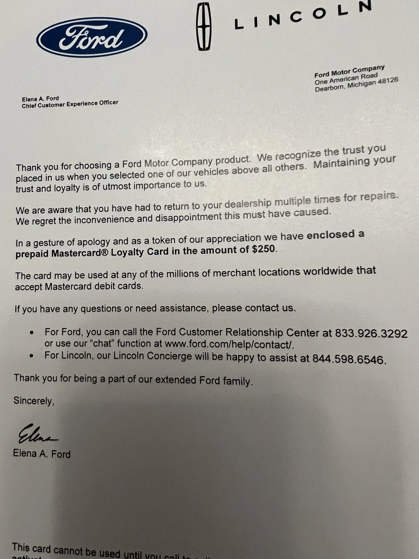 Ford F-150 Ford Sent $250 to apologize 4CF0B8D7-C7CC-491D-B958-15D6B1BD81FC
