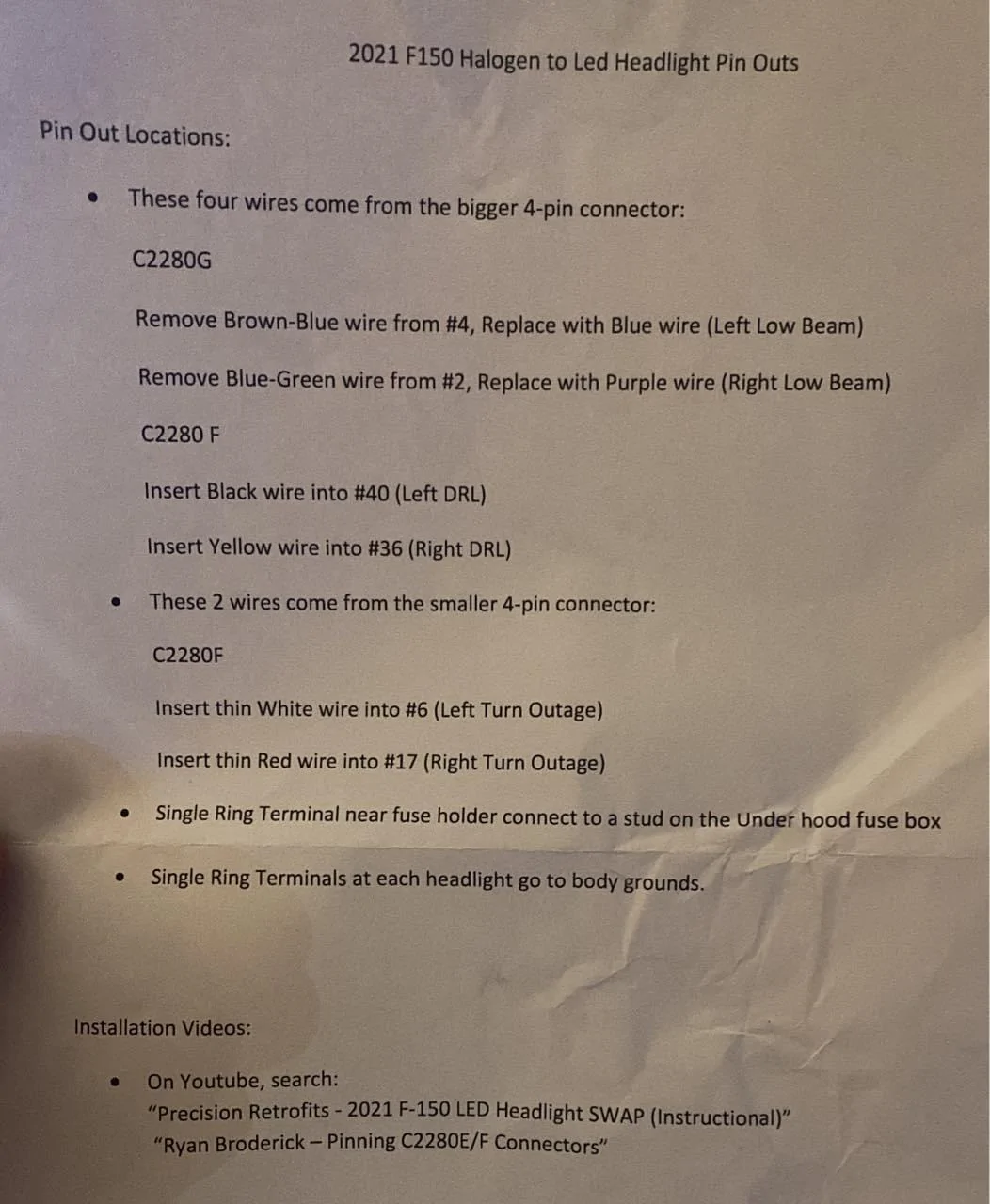 Ford F-150 Halogen to LED wiring harness 4D7637BA-2DED-4555-B3DB-D47FABD3A0F0
