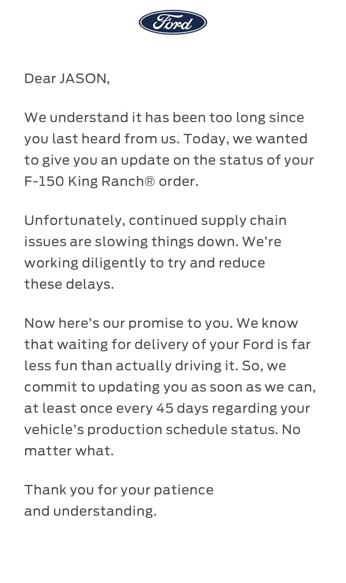 Ford F-150 Ford Email 7/1/2022 50FEF368-17A0-4E8F-BDDF-A3AA6839E2DB