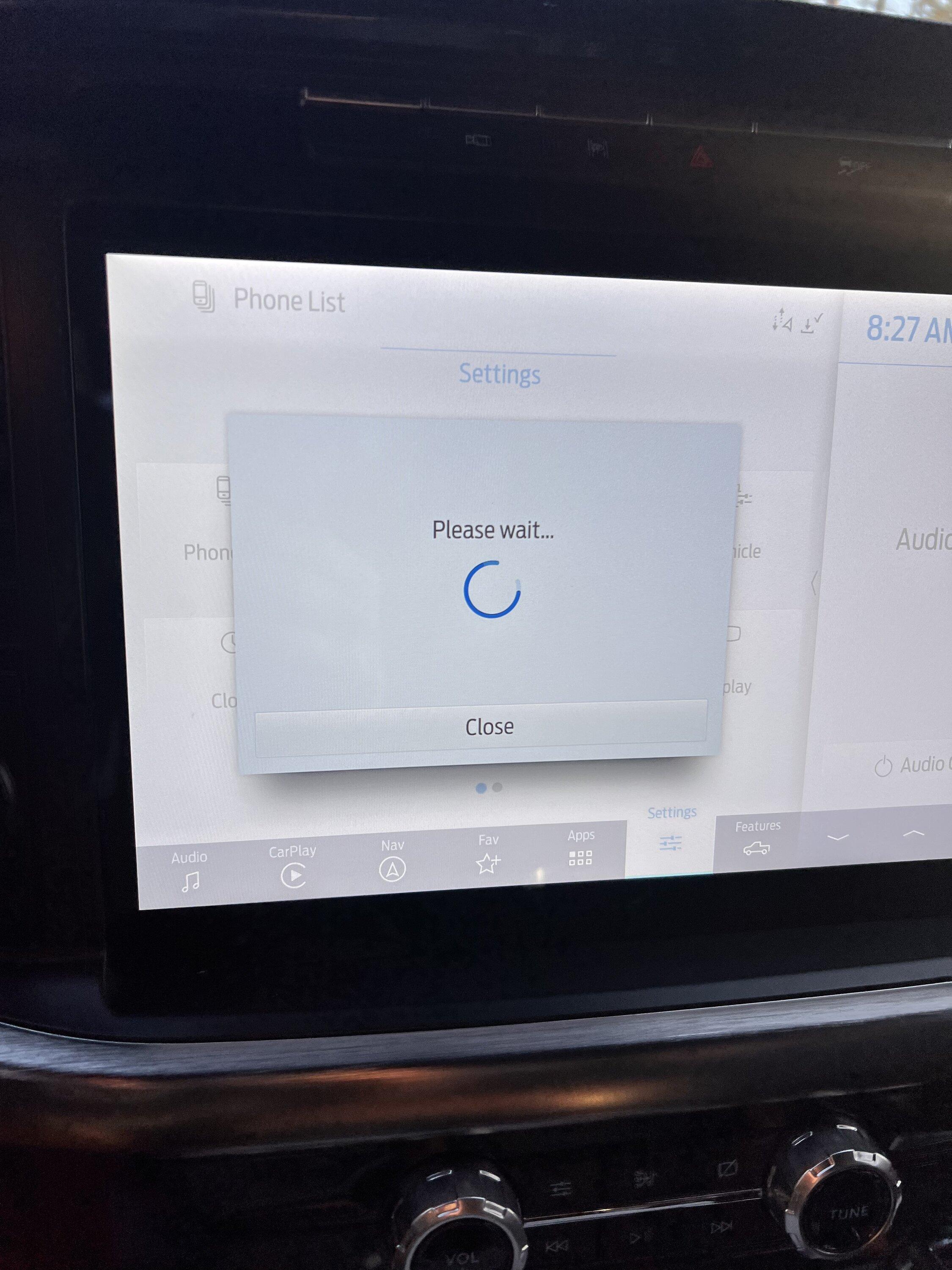 Ford F-150 Screen frozen - “Please Wait” 530905E3-B76C-4EC6-9D5E-7B3A3E34107A