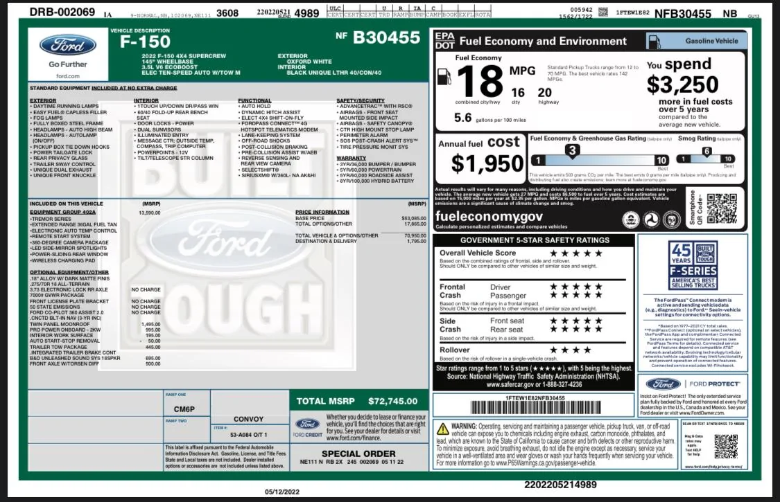 Ford F-150 05/16 Build Week 56A06E61-29CC-4CA8-9AC4-83F4F15CF527
