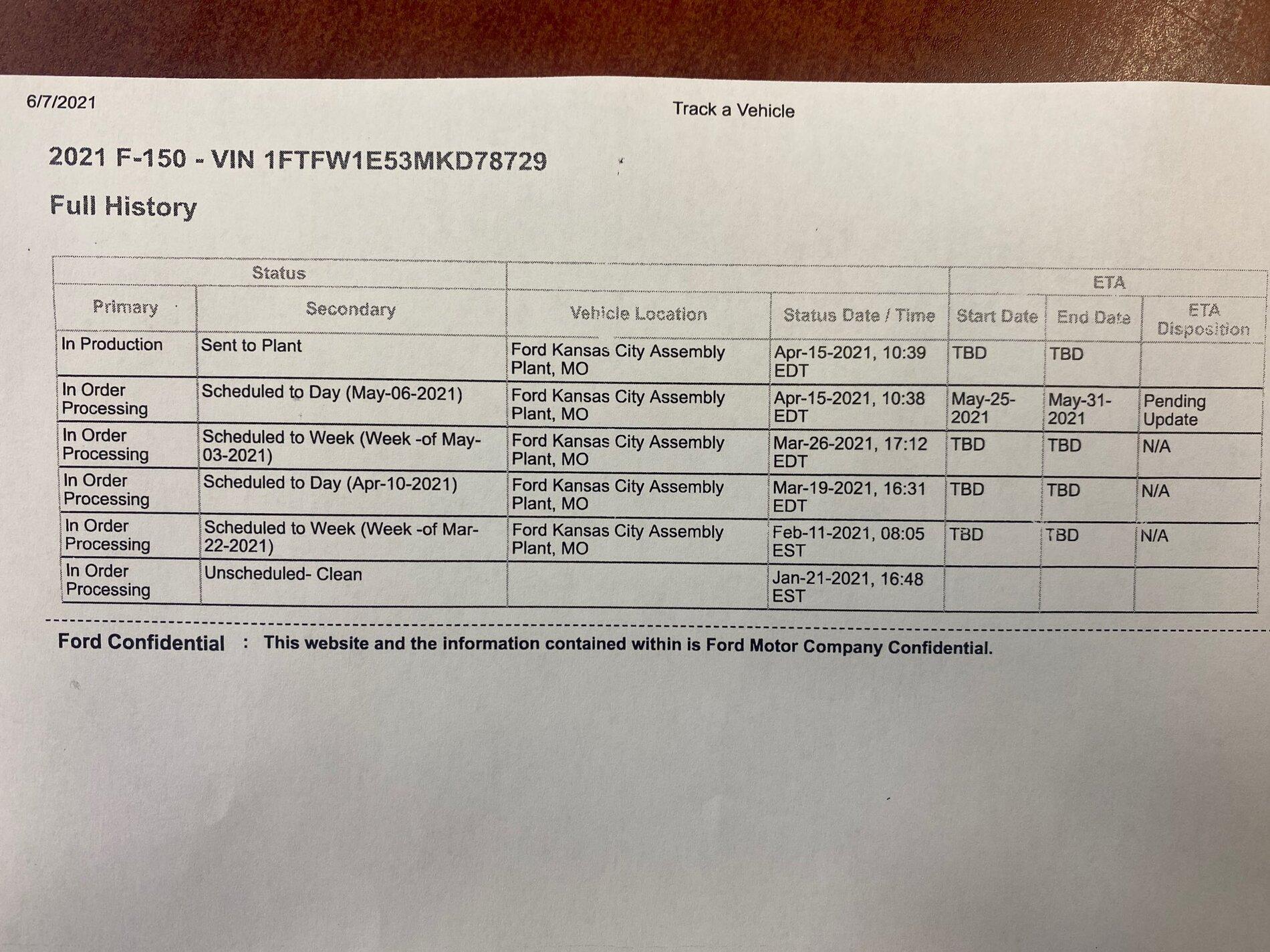 Ford F-150 "Sent to plant" before shutdown club 6448666281