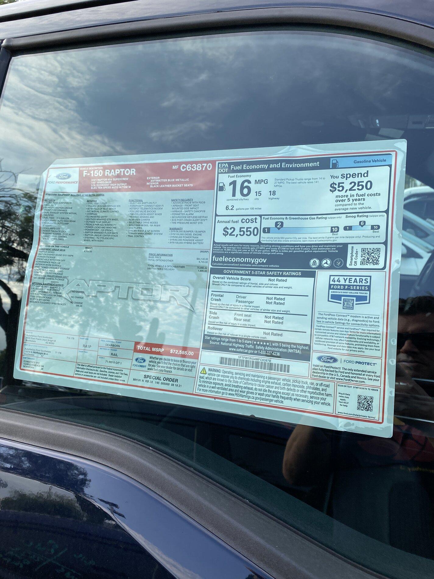 Ford F-150 Looking for Lead Foot 21 Raptor - MSRP? 657260BA-32F2-4665-B267-626D668CEF3D