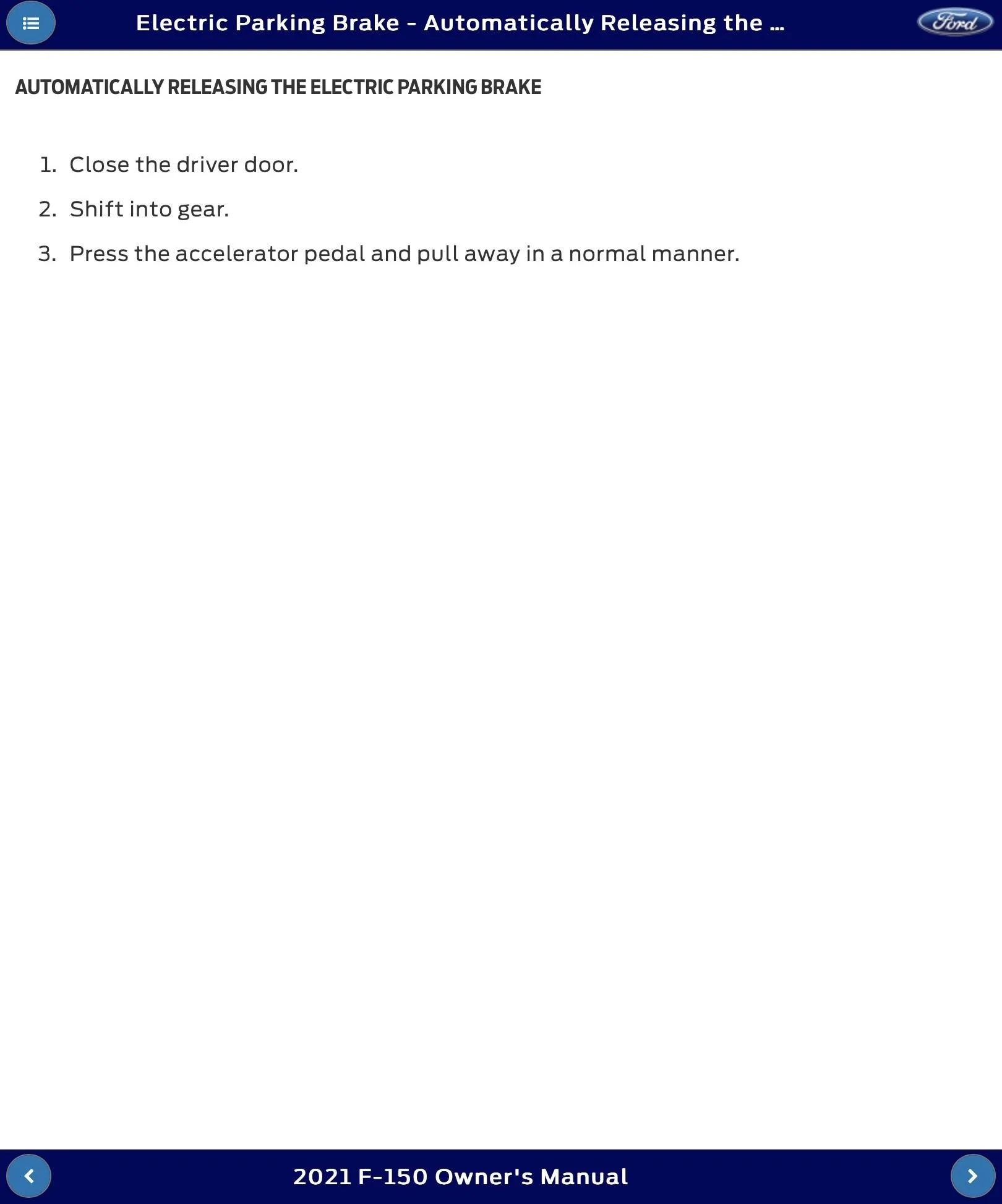 Ford F-150 Parking Brake- Automatic 66D4DFDF-9CB0-47E8-82B1-A5C02E57500D