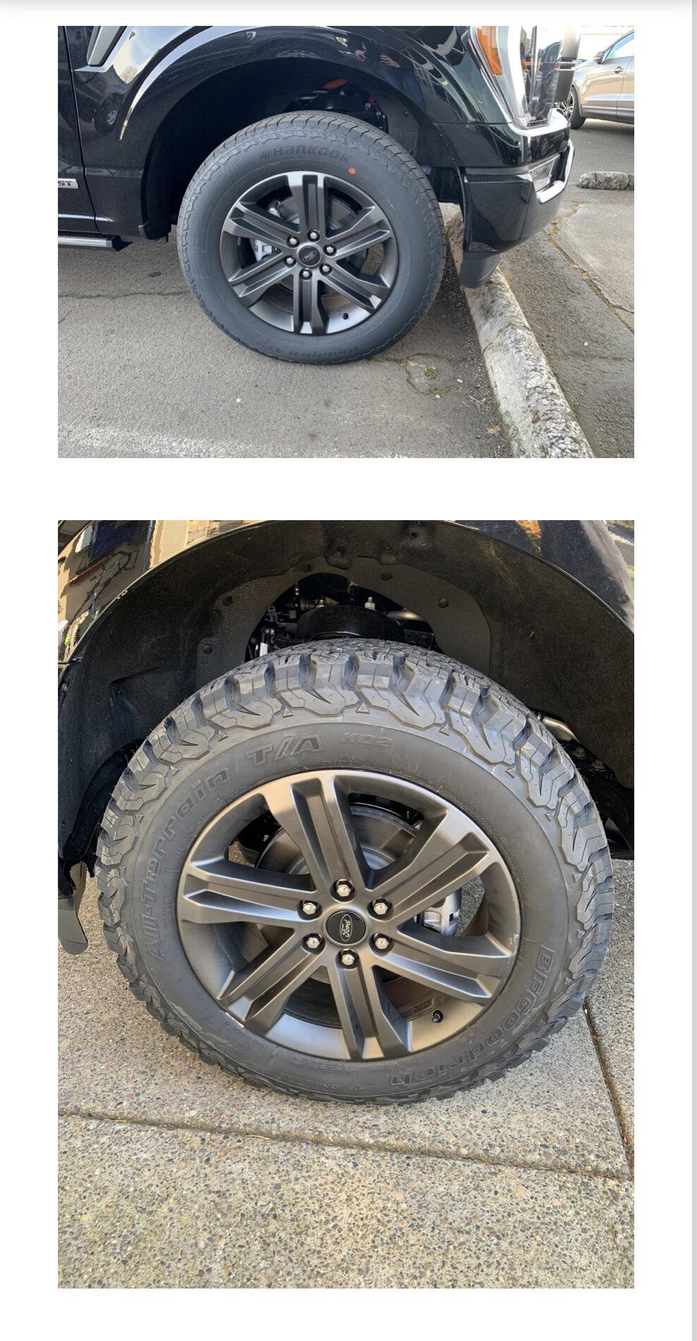 Ford F-150 LT tires on new lariat powerboost 69740C17-A354-4140-A054-8C1346A7DFF1