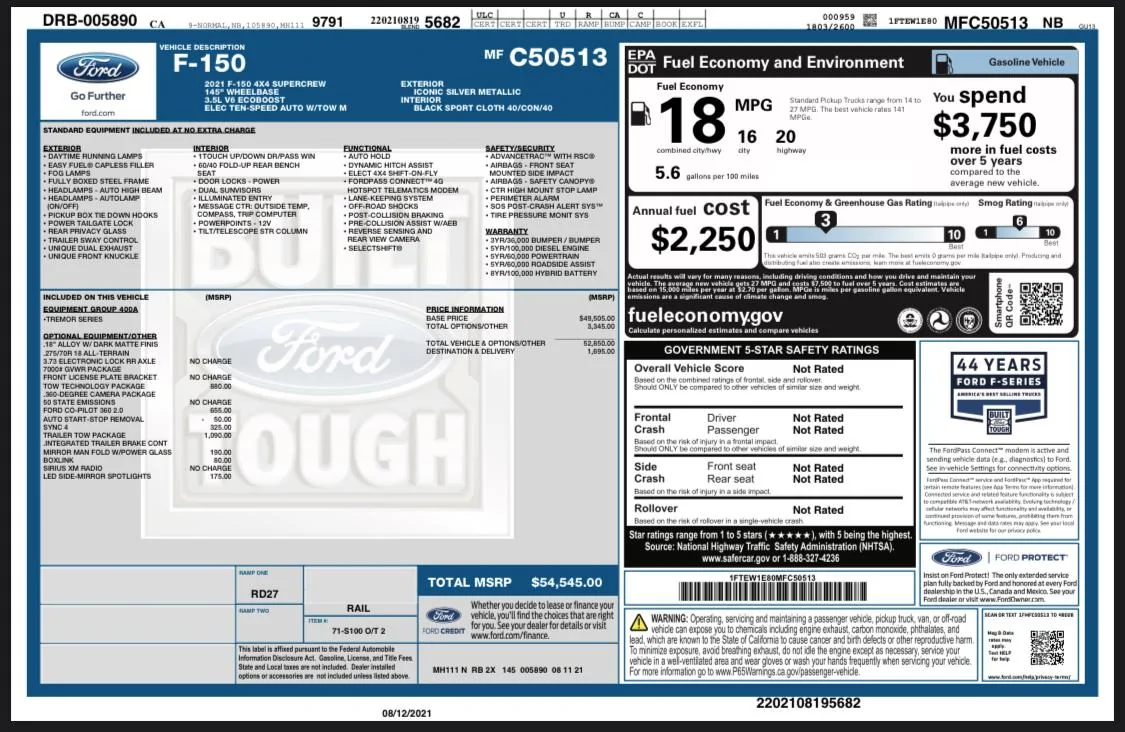 Ford F-150 2021 F-150 Tremor Scheduled 6E73ECA0-C36F-4CC7-956C-44BD9E3FCBDA