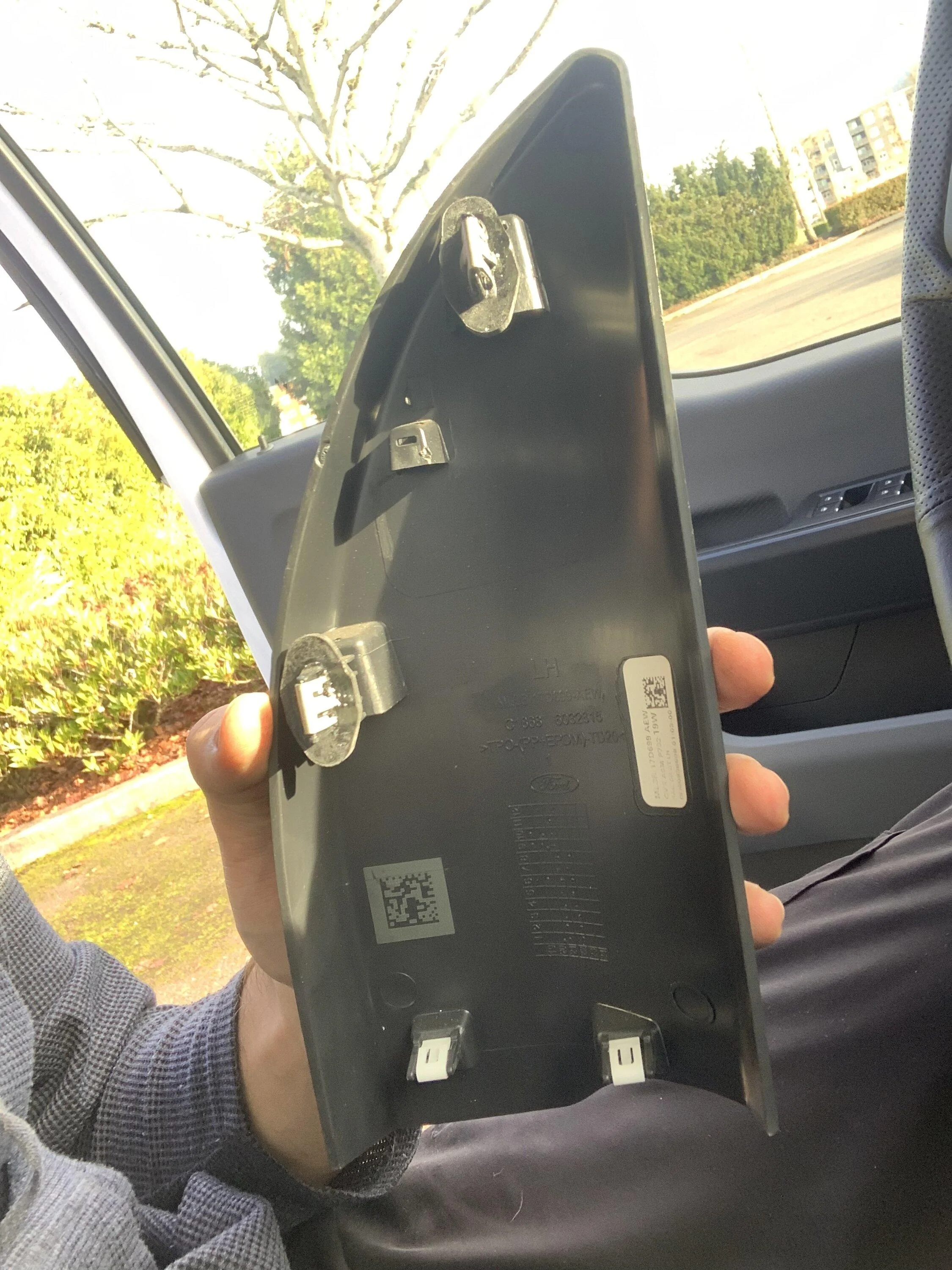 Ford F-150 2023 Drivers Side Mirror access panel 727192D7-7BF3-4387-8323-70CFE258D6C6
