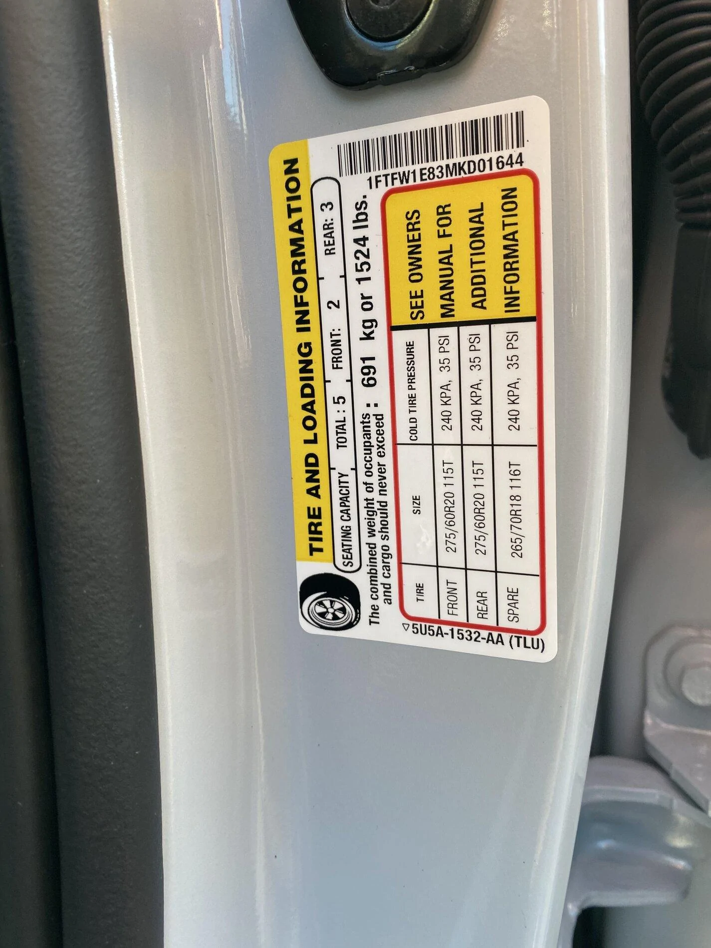 Ford F-150 2021 F-150 Payload Stickers 76C189F0-802C-4333-971E-C80B30AE3B81