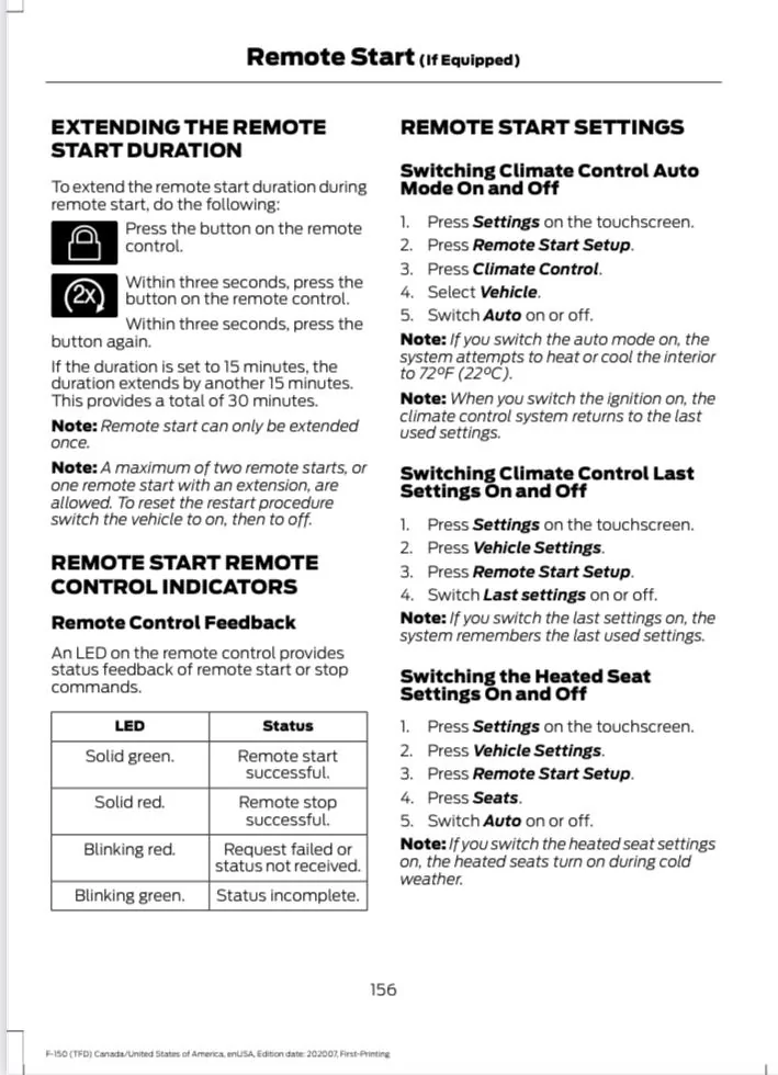 Ford F-150 Remote Start Tempature & Heated Seat Settings 7D8B0D0E-C151-4D65-9231-1EE62939770F