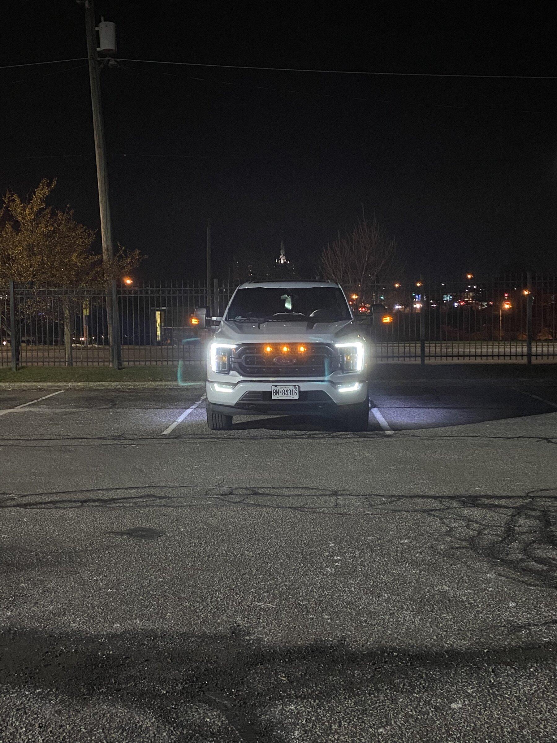 Ford F-150 Raptor grill lights installed on Lariat 83DB5C26-BD5F-478A-A1CD-9065A8AF3876