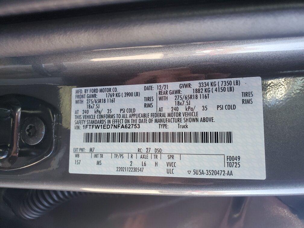 Ford F-150 12/20/2021 Build Club 8415