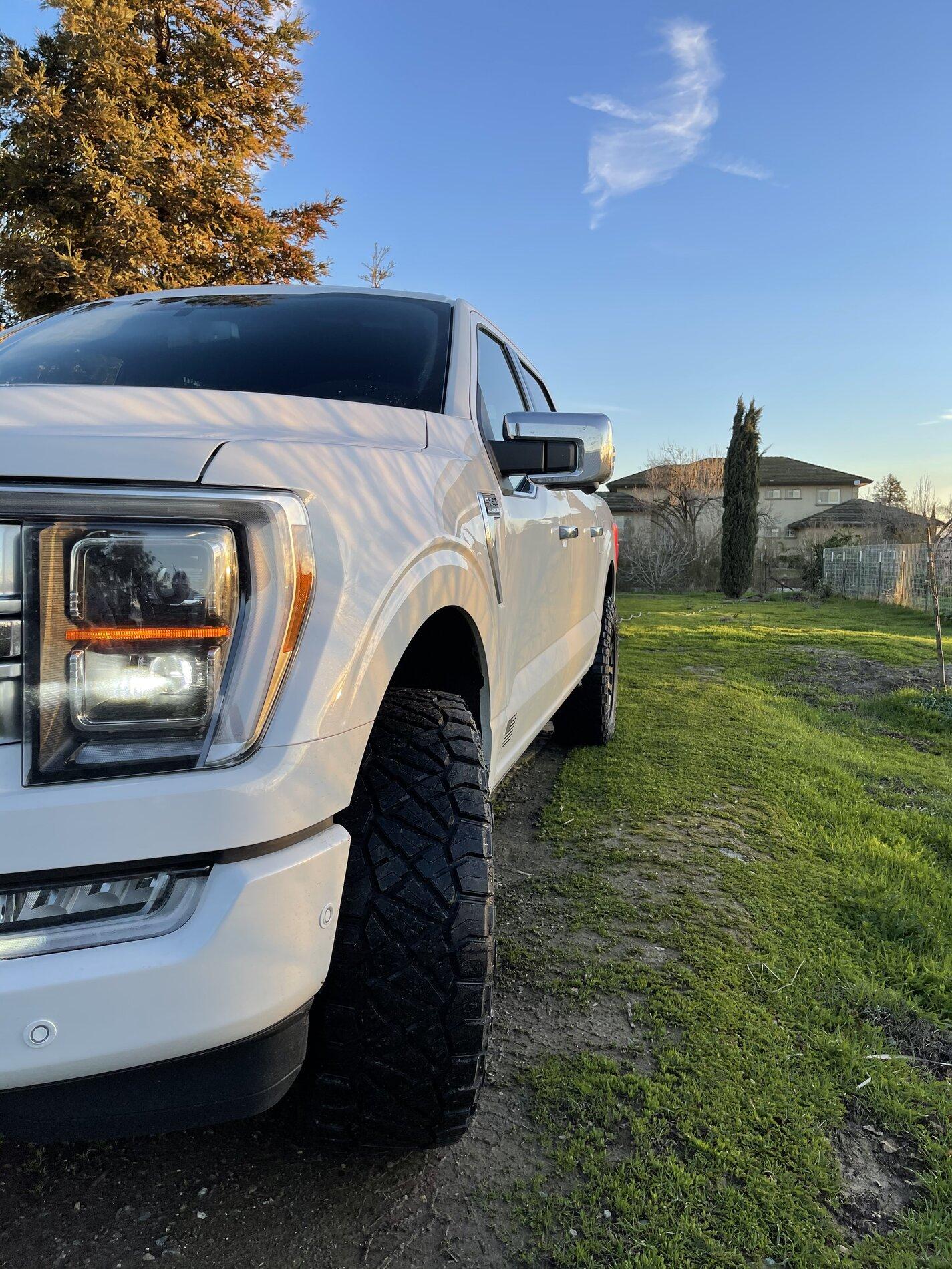 Ford F-150 2021 F-150 Star White Platinum leveled 2.25" with 34's 20x9 Fuel wheels 89D22B67-4BB0-471C-86A1-32D4E64AD9E8