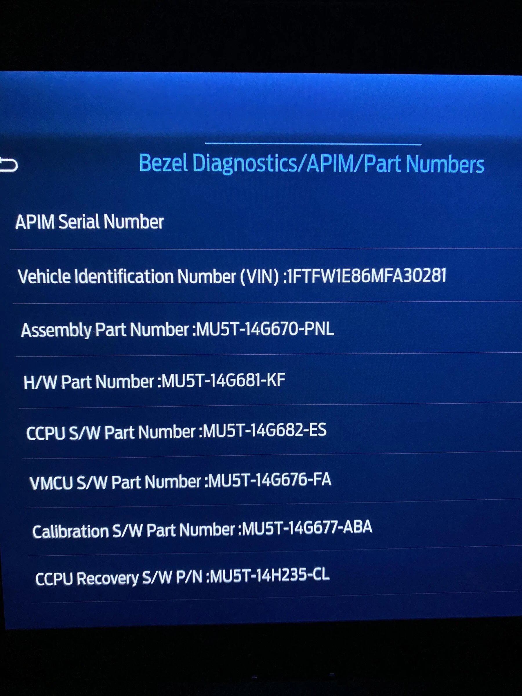 Ford F-150 APIM/CarPlay issue 8AF949C9-D8F6-44E2-AFEA-5108C59021C3