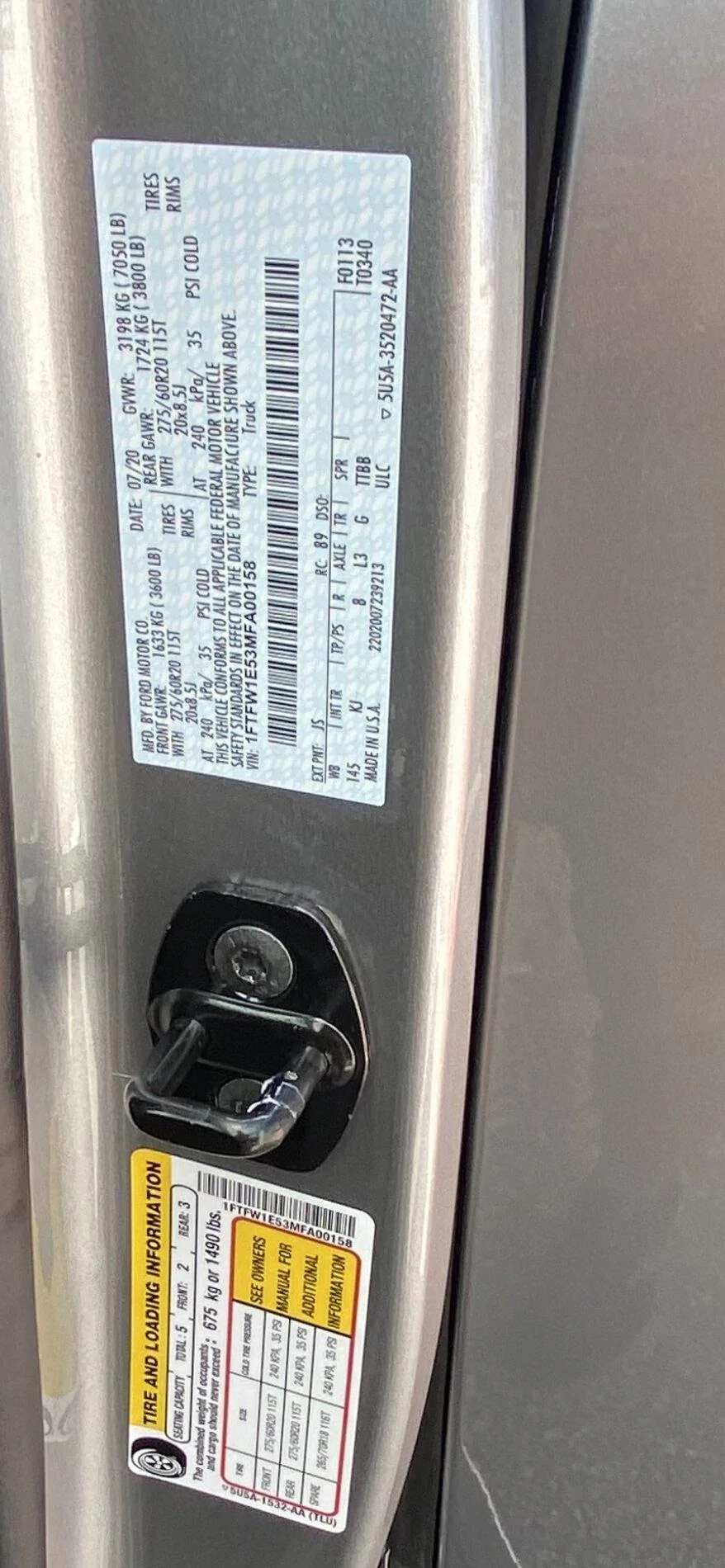 Ford F-150 2021 F-150 Payload Stickers 8C76003A-D0B8-48A1-8E3C-08E9D795AB36