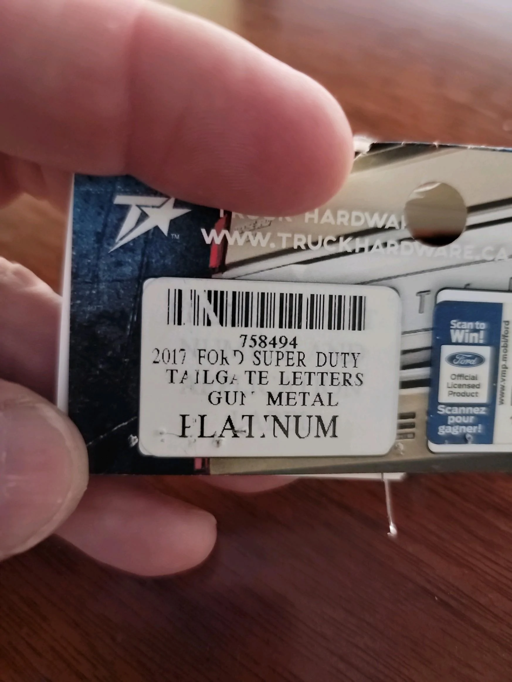Ford F-150 Metal Tailgate Lettering 90191