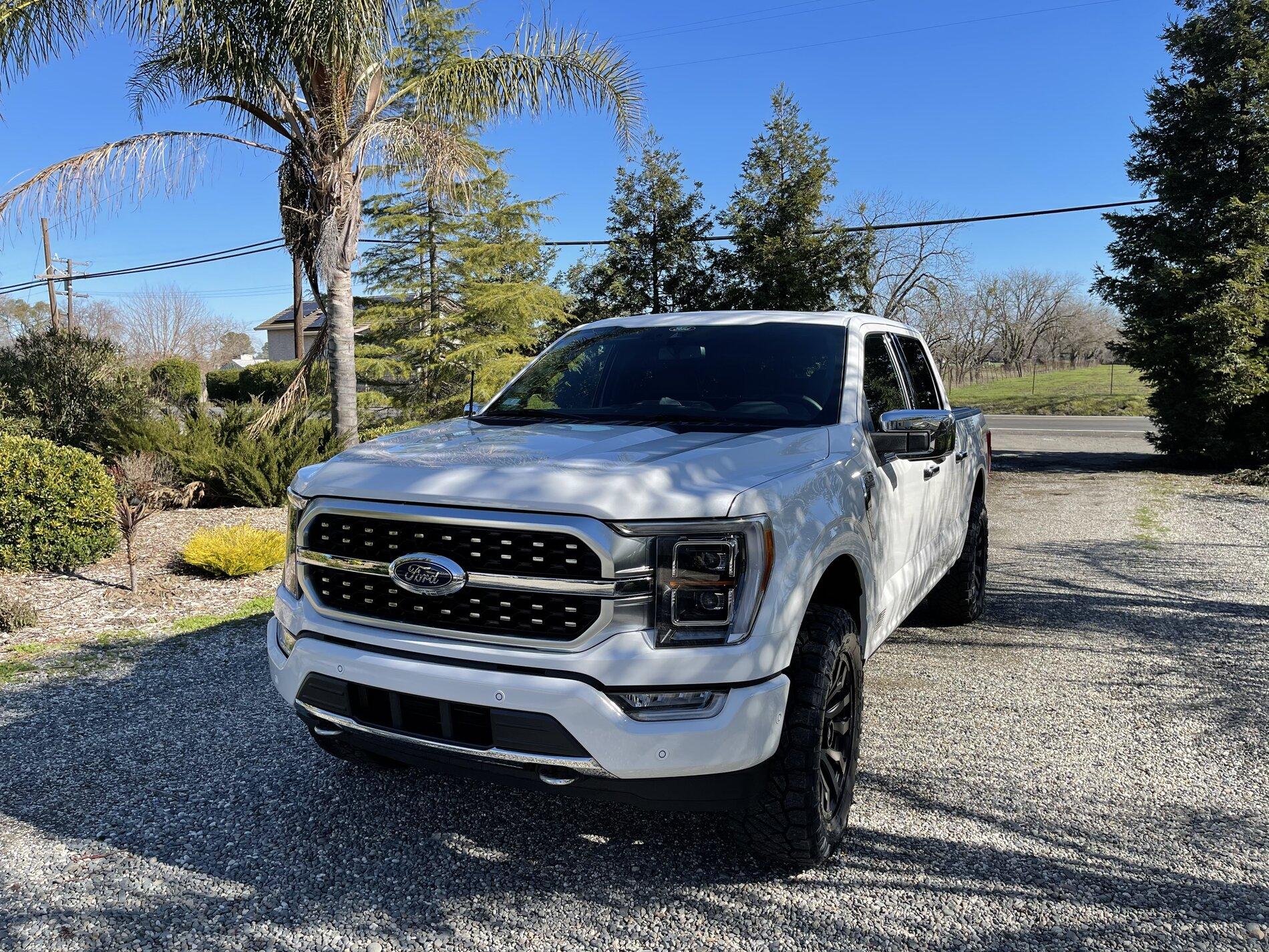 Ford F-150 2021 F-150 Star White Platinum leveled 2.25" with 34's 20x9 Fuel wheels 92F7747C-8F62-4451-AE09-3A9A58C9FB06