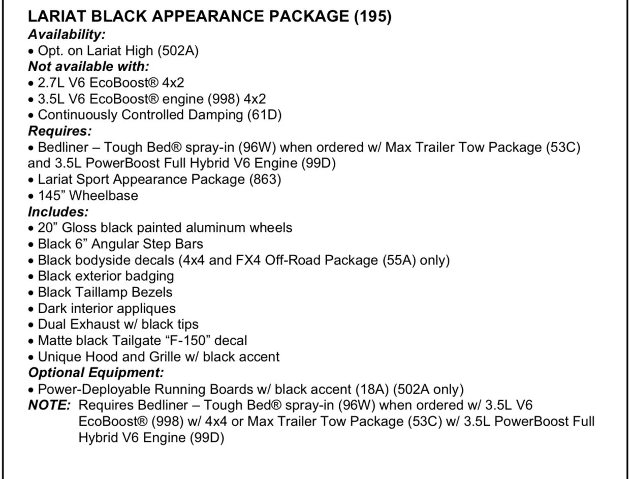 Ford F-150 '23 PB BAP come with duals? A9203407-7F39-488D-B701-64DCFD04646E