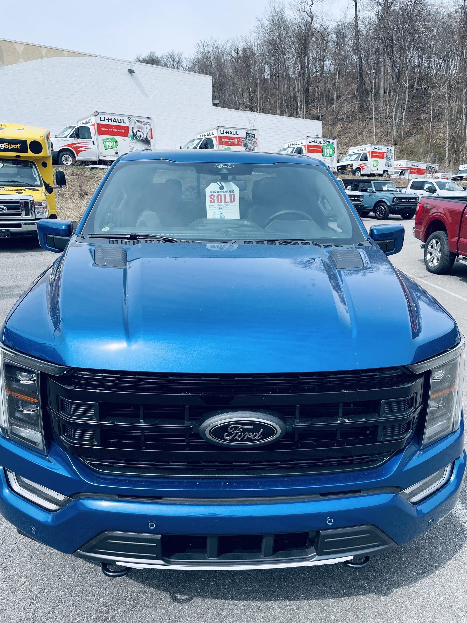 Ford F-150 My new Atlas Blue power boost with Black Appearance package AB39F89A-F75F-43DB-A7E4-8C733C2EE39F