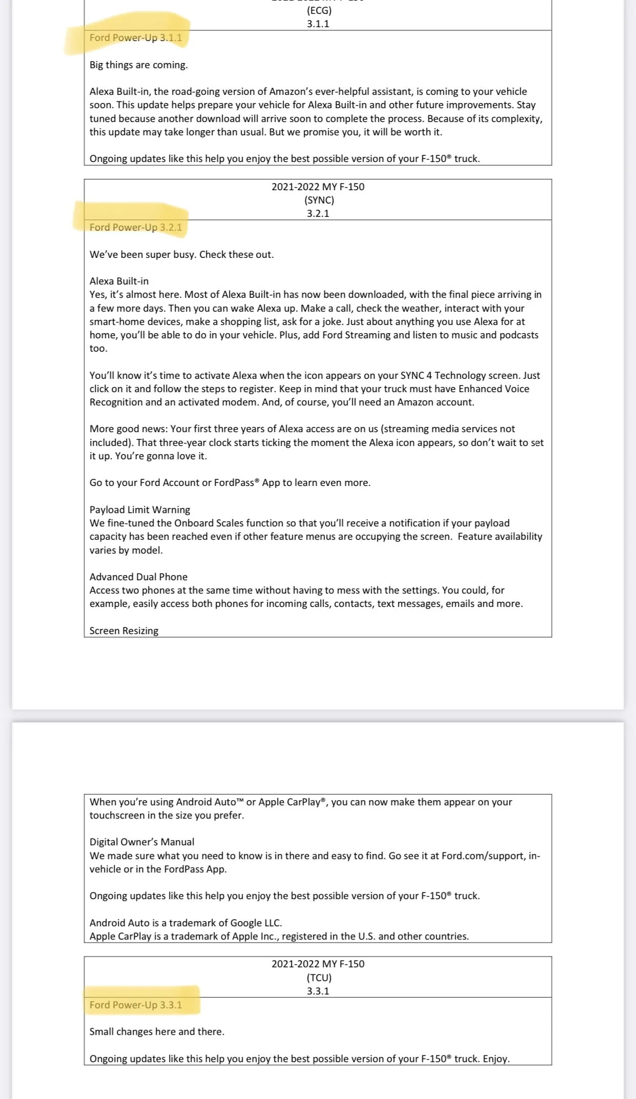 Ford F-150 Just received the 3.5.2 update AC8ACE78-B366-4DB8-AC4F-A2A0AF9DD154