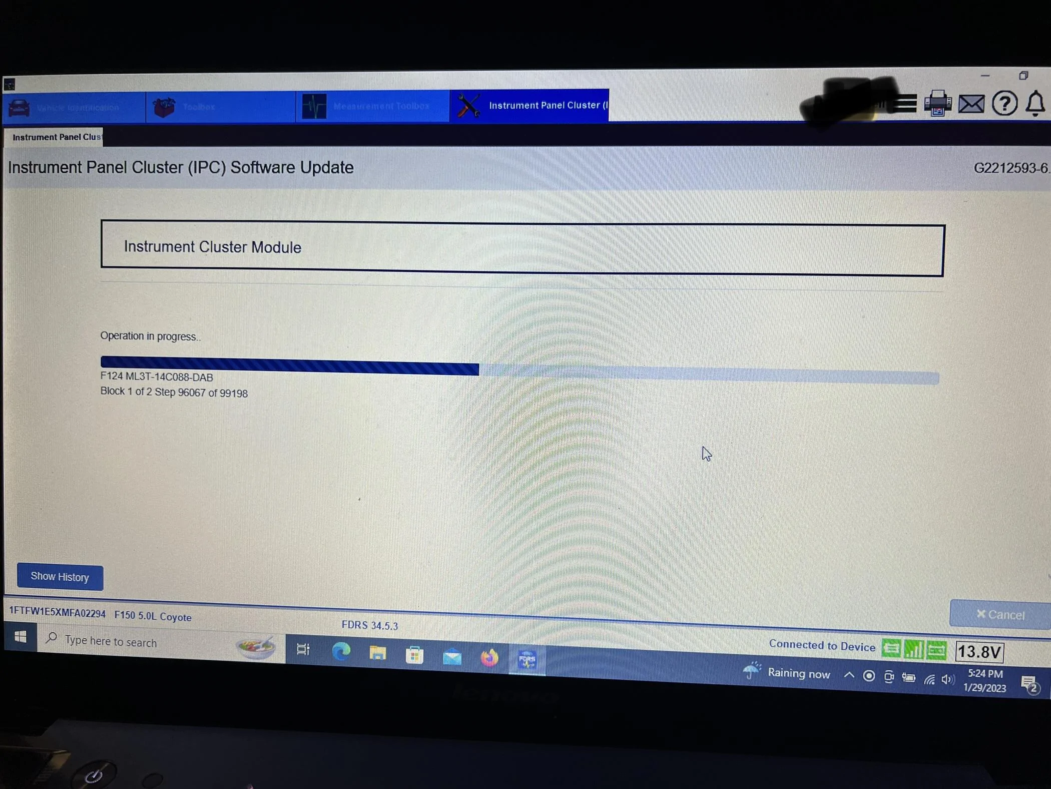 Ford F-150 ECU module programming guide using FDRS ADE985A9-4BAC-437E-B00D-DF9CC9558AA4