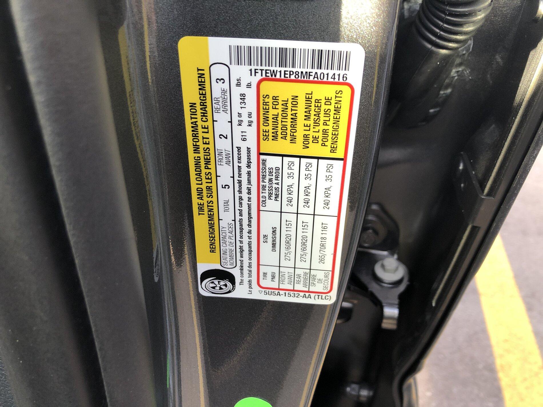 Ford F-150 2021 F-150 Payload Stickers AE7CDA17-09FB-45F3-B812-A1D38AEE6600