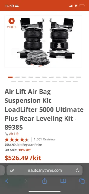 Ford F-150 Airlift Wireless One EZ Wireless Controller w/Airlift 5000 Ultimate airbags Airlift 3