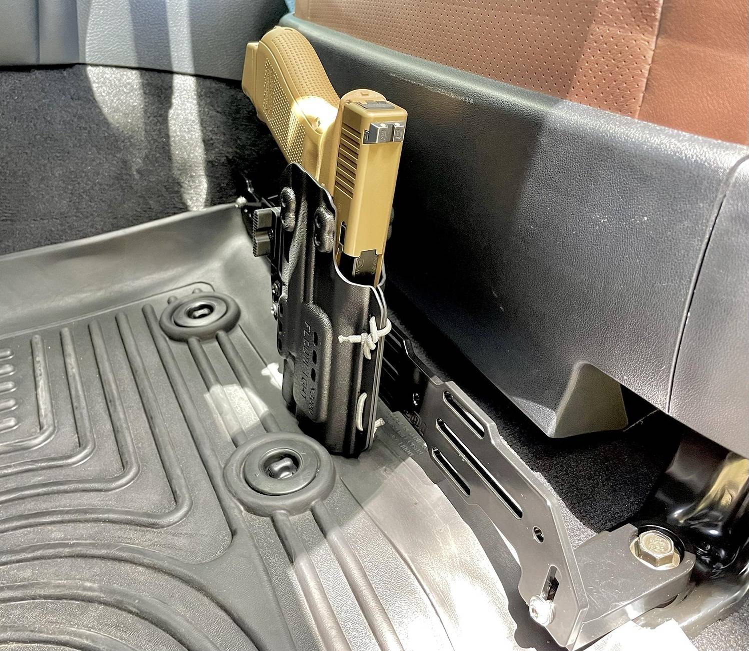 Ford F-150 Gun holster on side of center console an7pk67