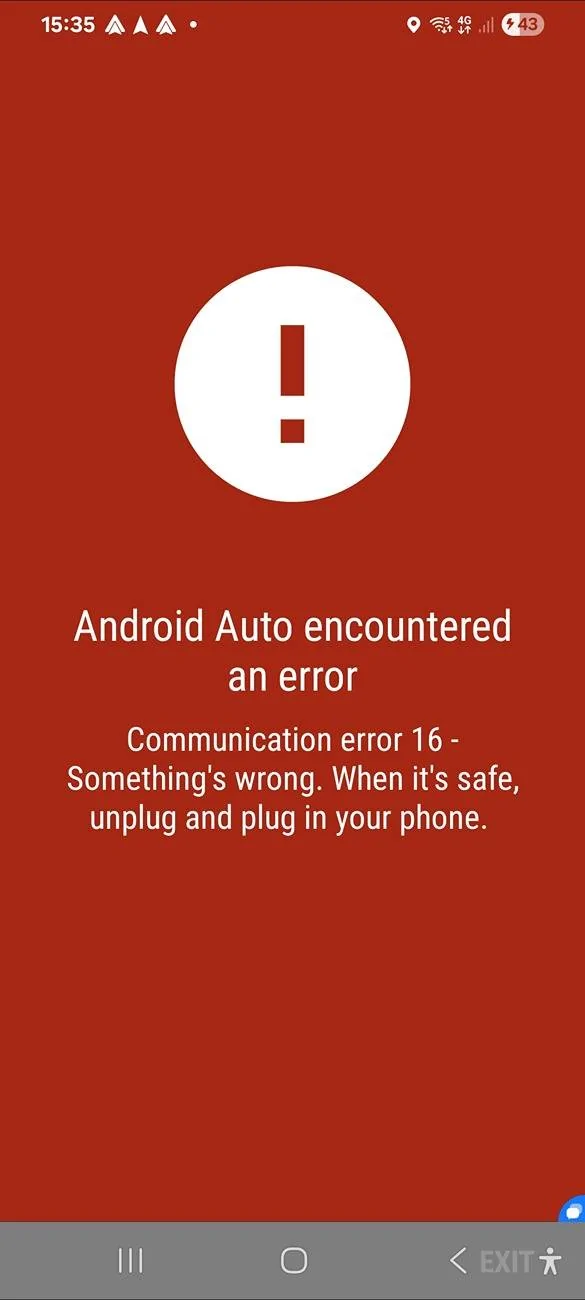 Ford F-150 Phone won't connect to Android Auto via Wireless after Android 15/One UI 7 Update Android Auto Emcountered an Error