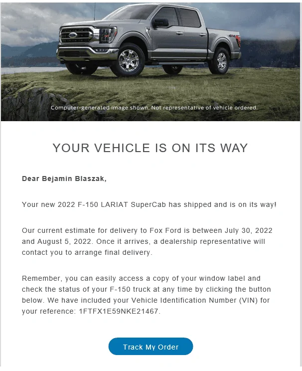 Ford F-150 6/27/2022 Build Week Annotation