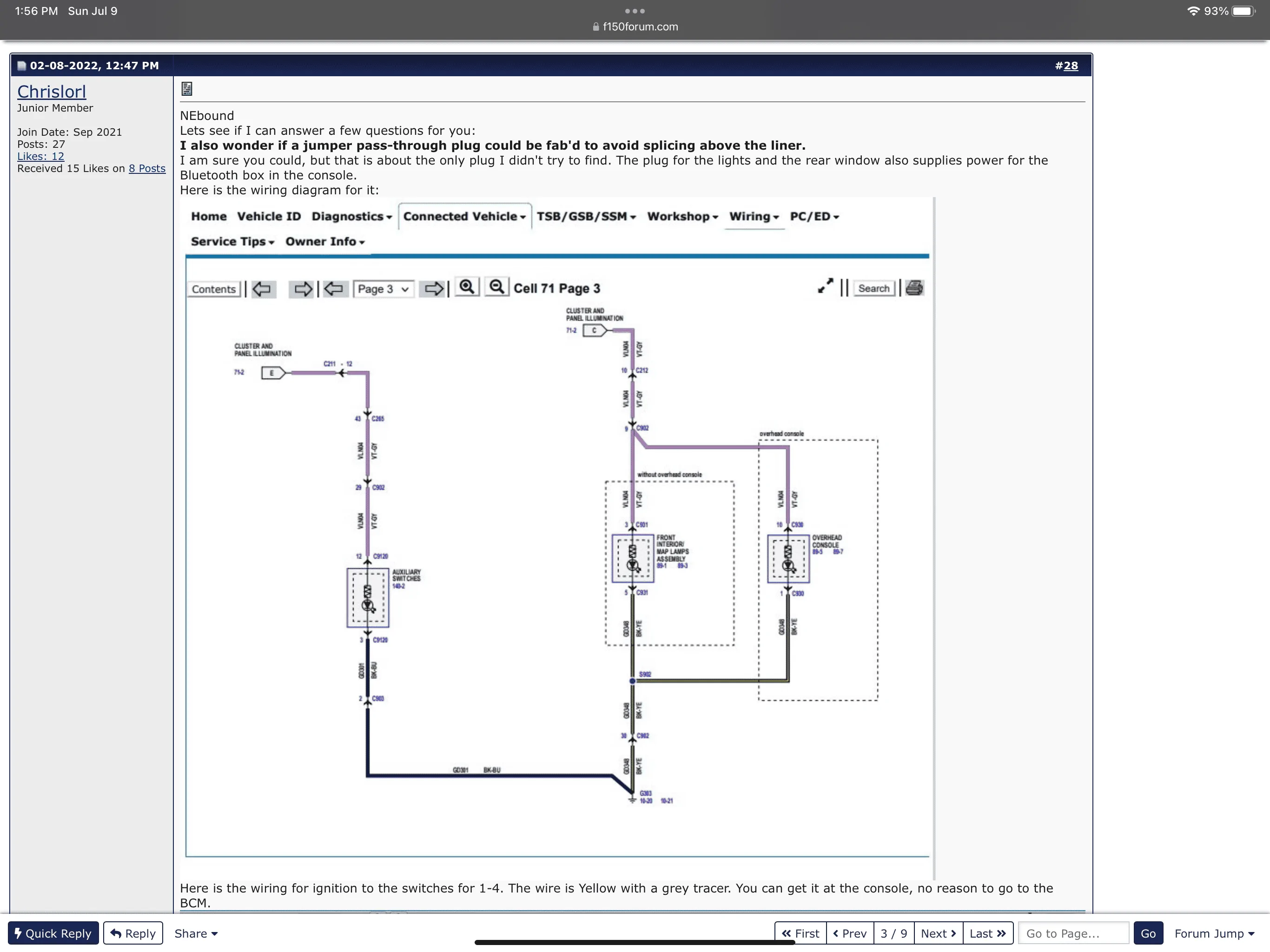 Ford F-150 Upfitter Switch installation BB2C64CC-497F-4D0E-ABAB-F947B60F2329