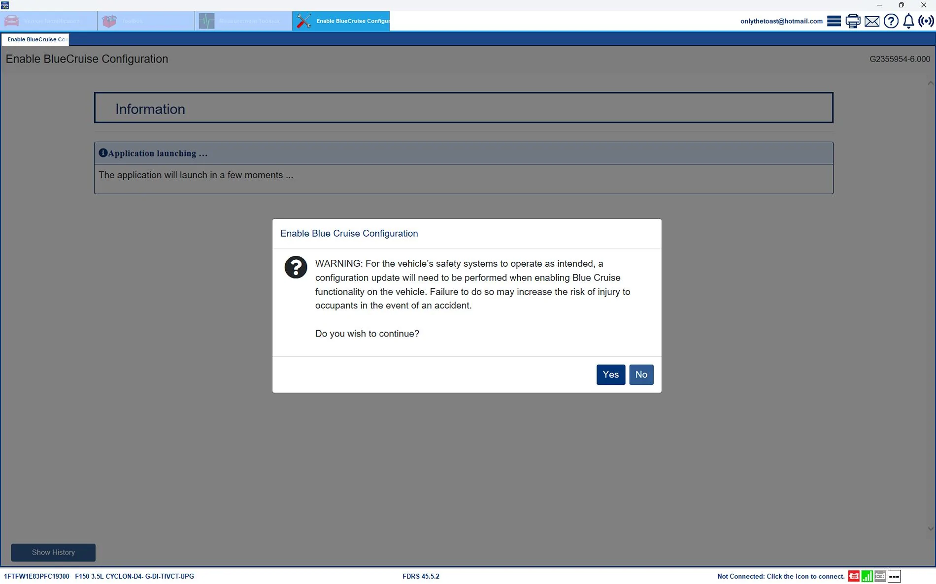 Ford F-150 FDRS - Enable BlueCruise Configuration Password? BC1