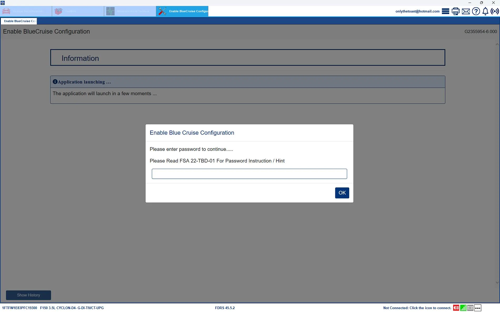 Ford F-150 FDRS - Enable BlueCruise Configuration Password? BC4
