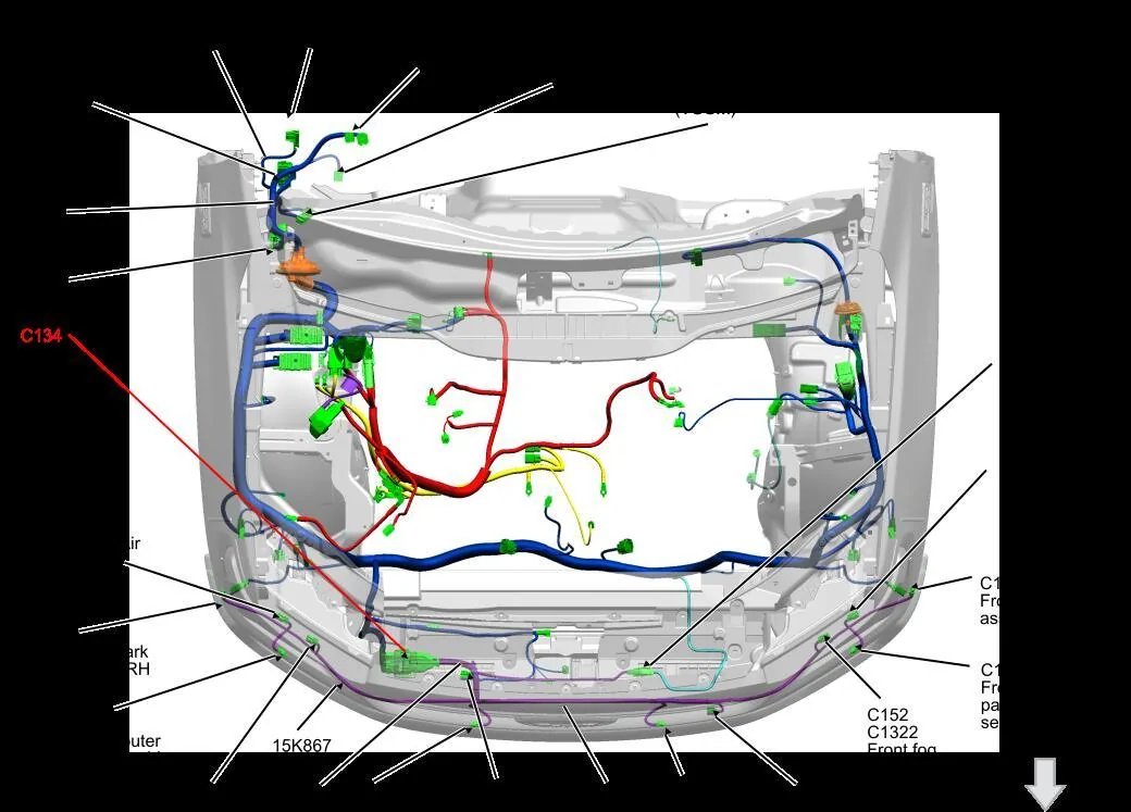 Ford F-150 Help!  Cut CCM Wire. C134 LOCATION