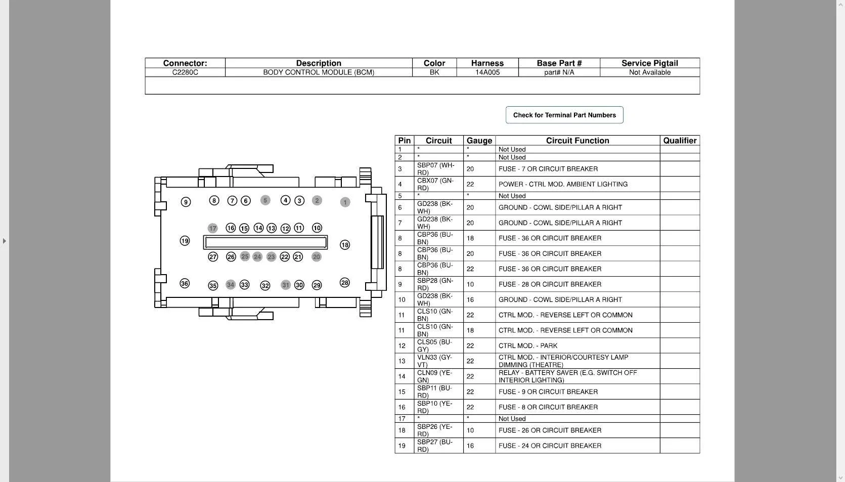 Ford F-150 XLT trucks with push button start cup holder/ambient lighting c2280c pinout