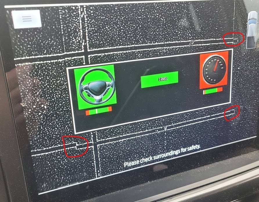 Ford F-150 Upgraded to Tow Mirrors now have "Reverse Brake Assist Not Available" and 360-degree camera calibration issues calibration screen 1