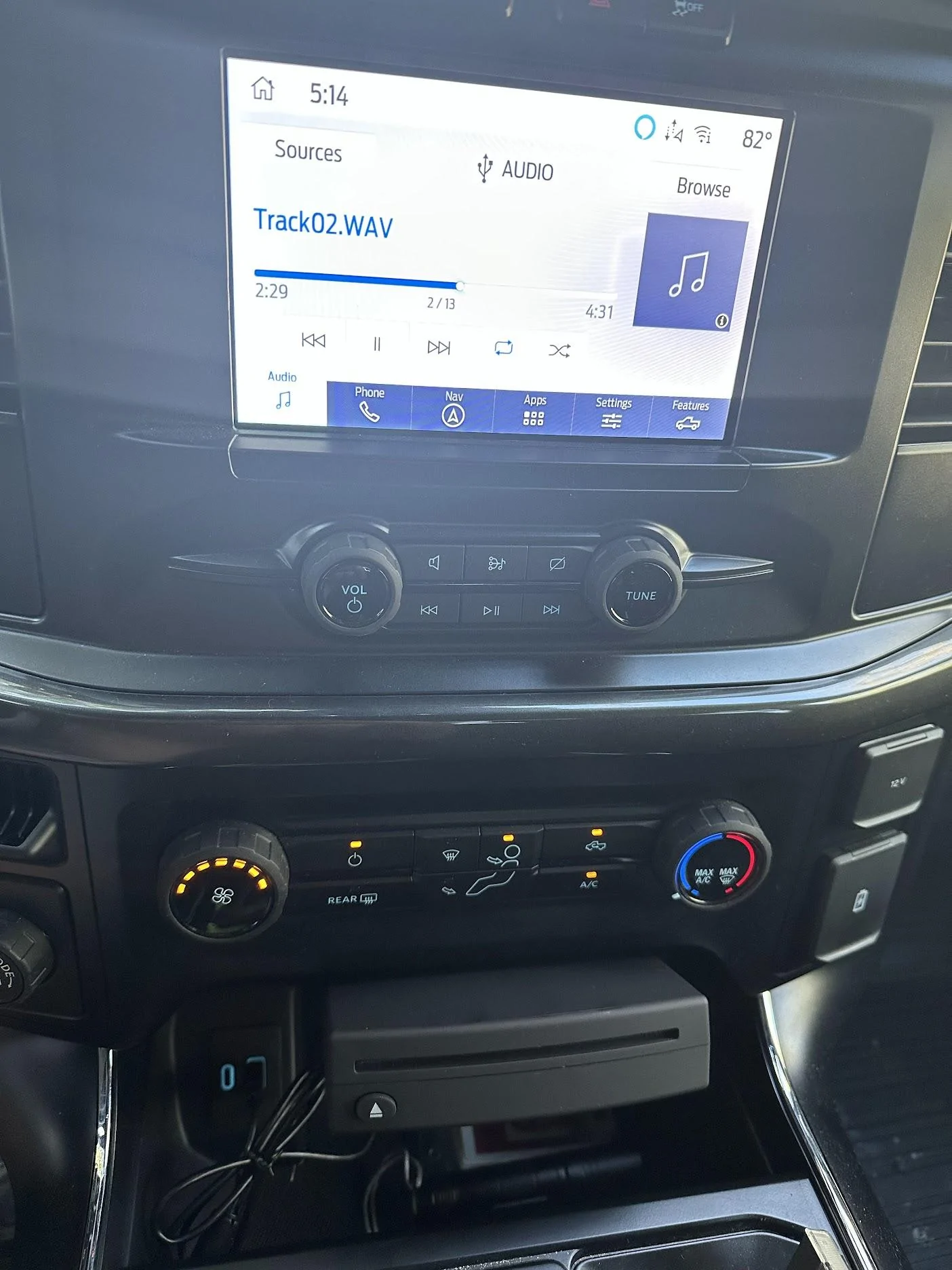 Ford F-150 Truck won't recognize external CD player as an audio device. Cd install