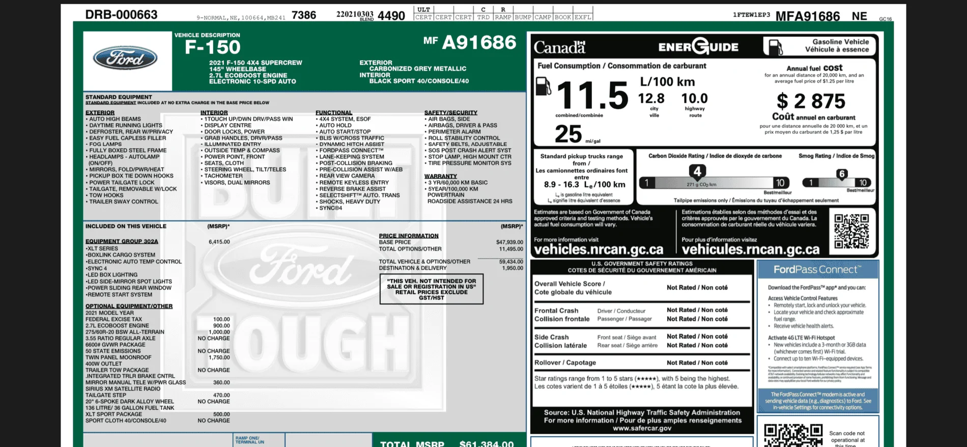 Ford F-150 Strange Window Sticker CDA76D18-AD8D-41CD-A0F1-A2178B914470