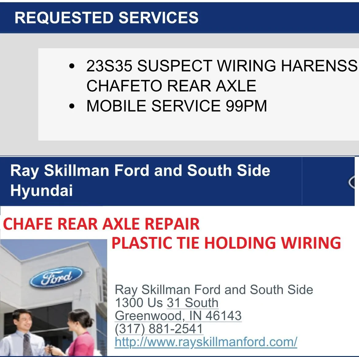 Ford F-150 2021-2023 F150 suspect wiring harness chafe to rear axle CHAFE WIRING