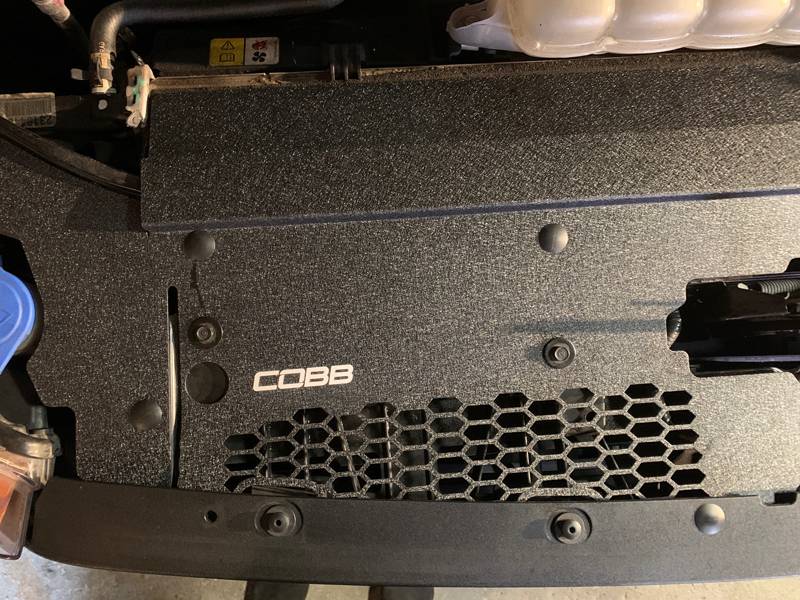Ford F-150 Cobb Tuning Radiator cover installed on 3.5 EcoBoost cobb3