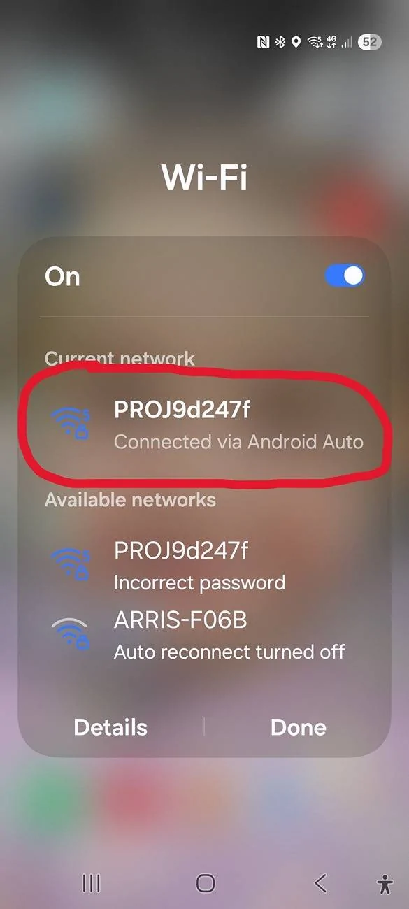 Ford F-150 Phone won't connect to Android Auto via Wireless after Android 15/One UI 7 Update Connected to truck wireless