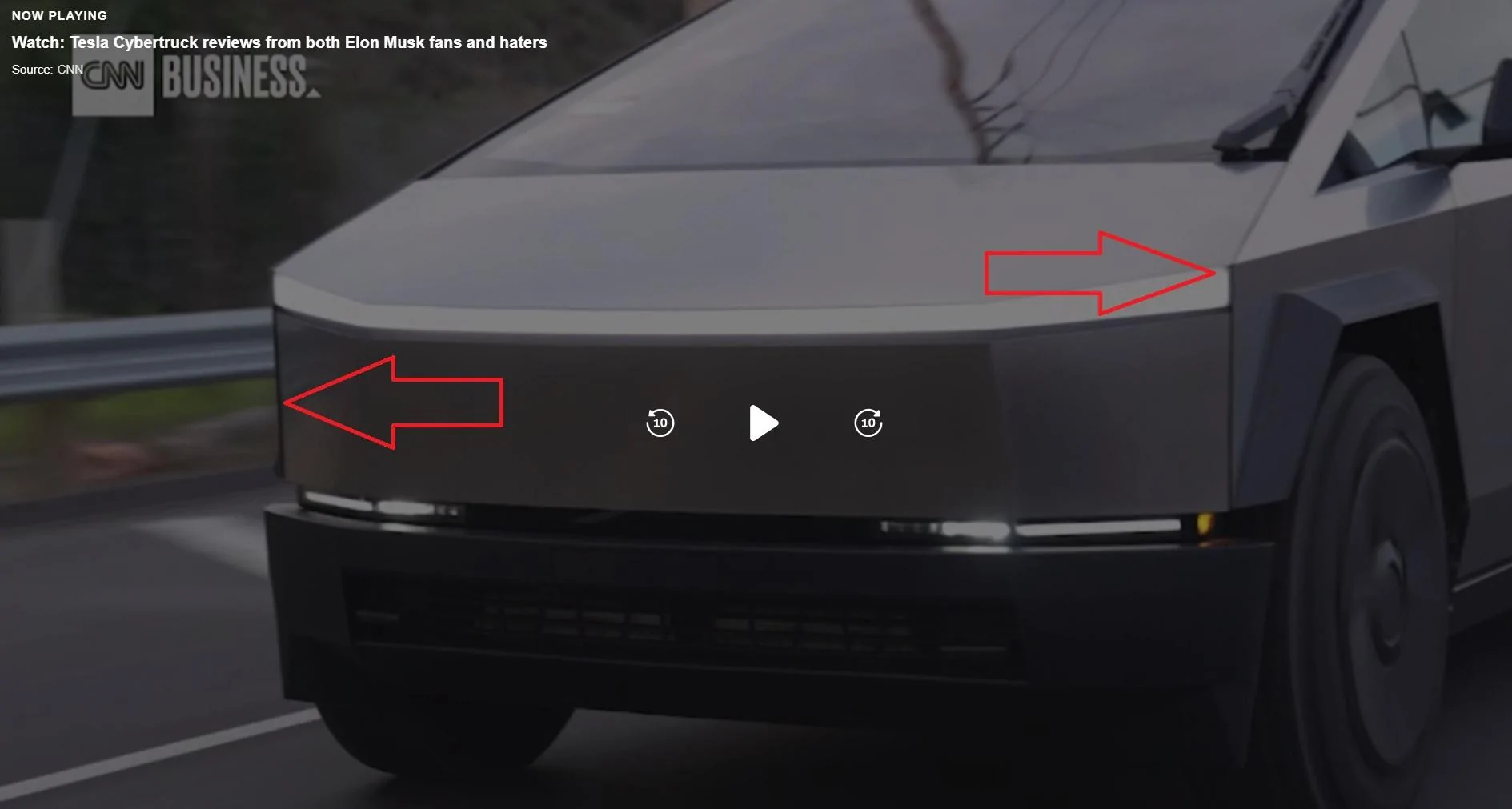 Ford F-150 vs. CyberTruck - A fair shake CYBERTRUCK FRONT