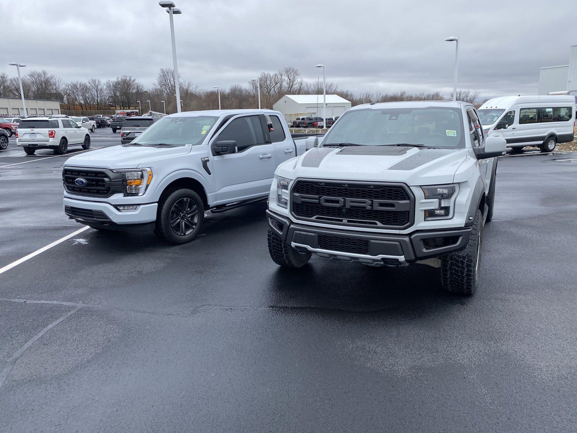 Ford F-150 Space White F-150 vs Avalanche Gray Raptor Color D176F1D6-9B28-483B-BF2C-98F38E0EF38D