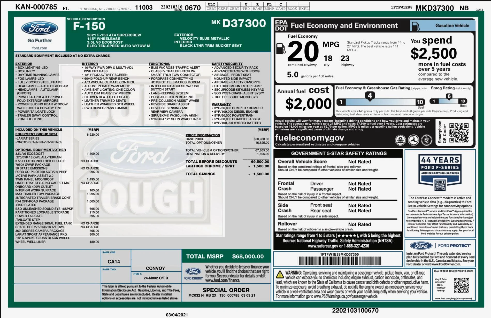 Ford F-150 March 8th, 2021 Build Week D411D75F-E607-429F-9DDD-7DDD78BC7291