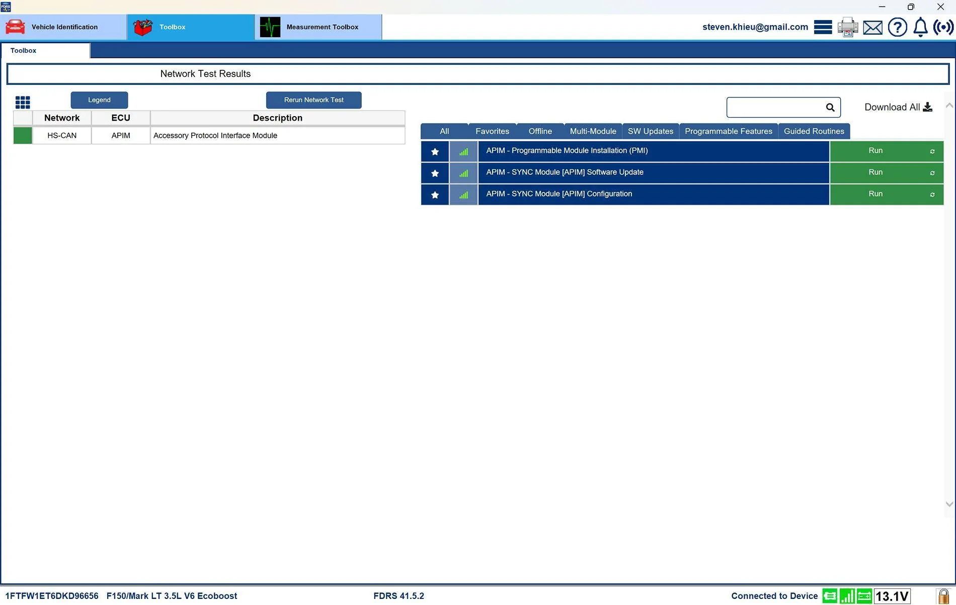 Ford F-150 FDRS Stuck updating PMI Sync1 - Need access to PTS. Deafult