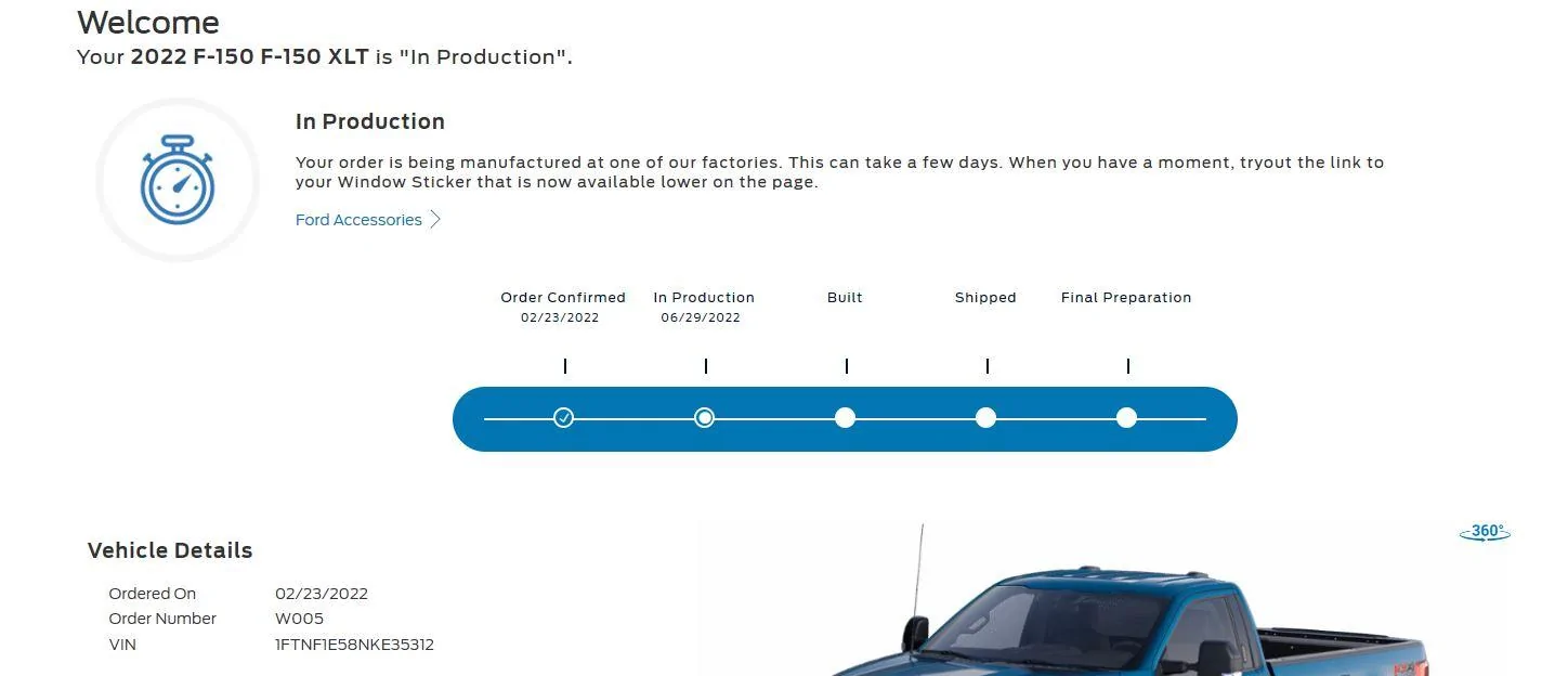 Ford F-150 6/27/2022 Build Week Delta