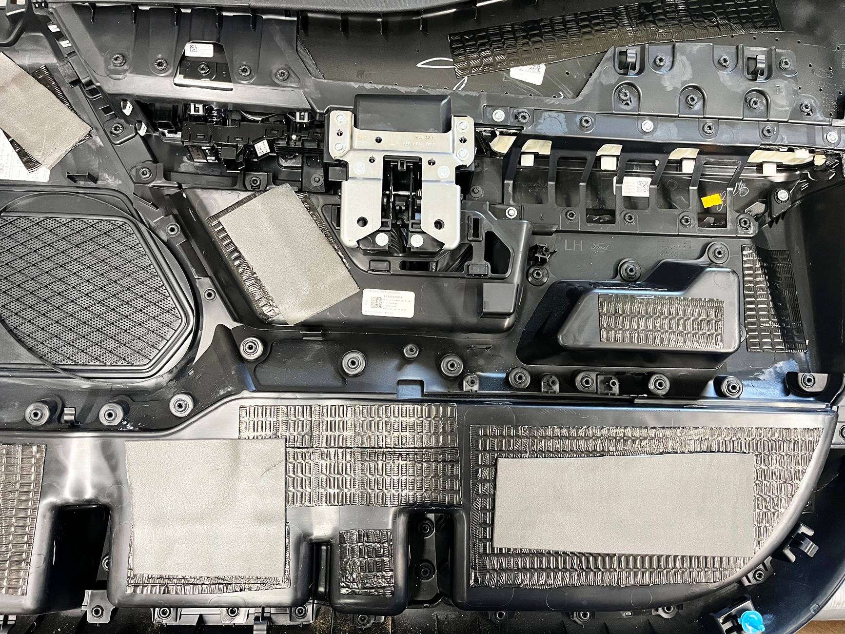 Ford F-150 Under $1k audio upgrade for non B&O system begins. door-panel