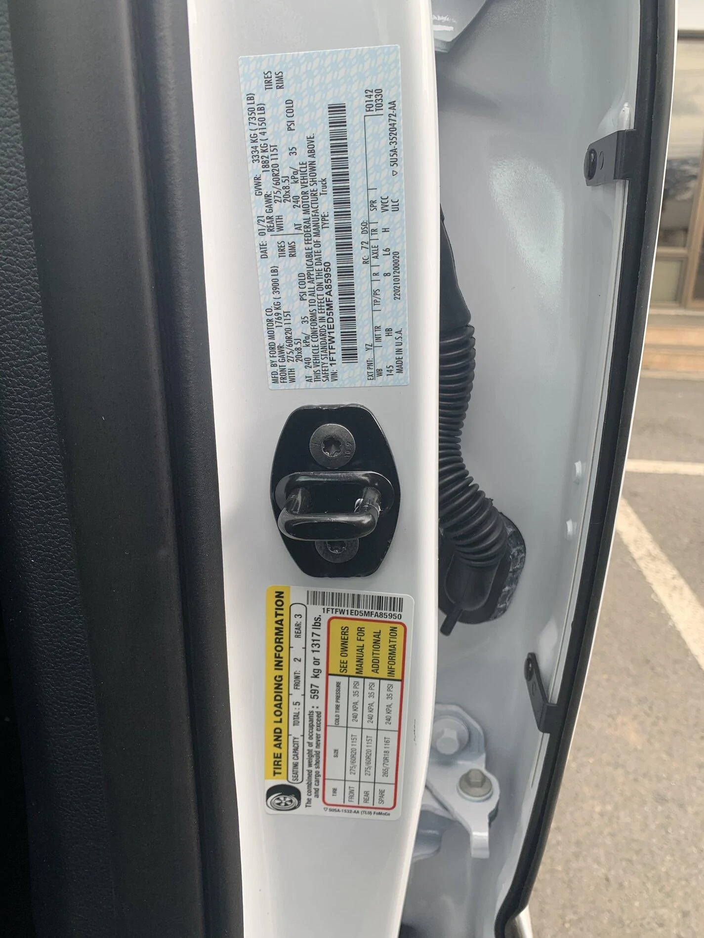Ford F-150 2021 F-150 Payload Stickers E161F784-F55C-4D55-8953-246A4A659F3C