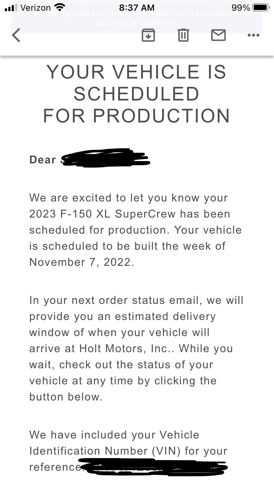 Ford F-150 2023 F150 build date E51A76E3-4B8E-4FA0-8D75-BBC7A8AD6949