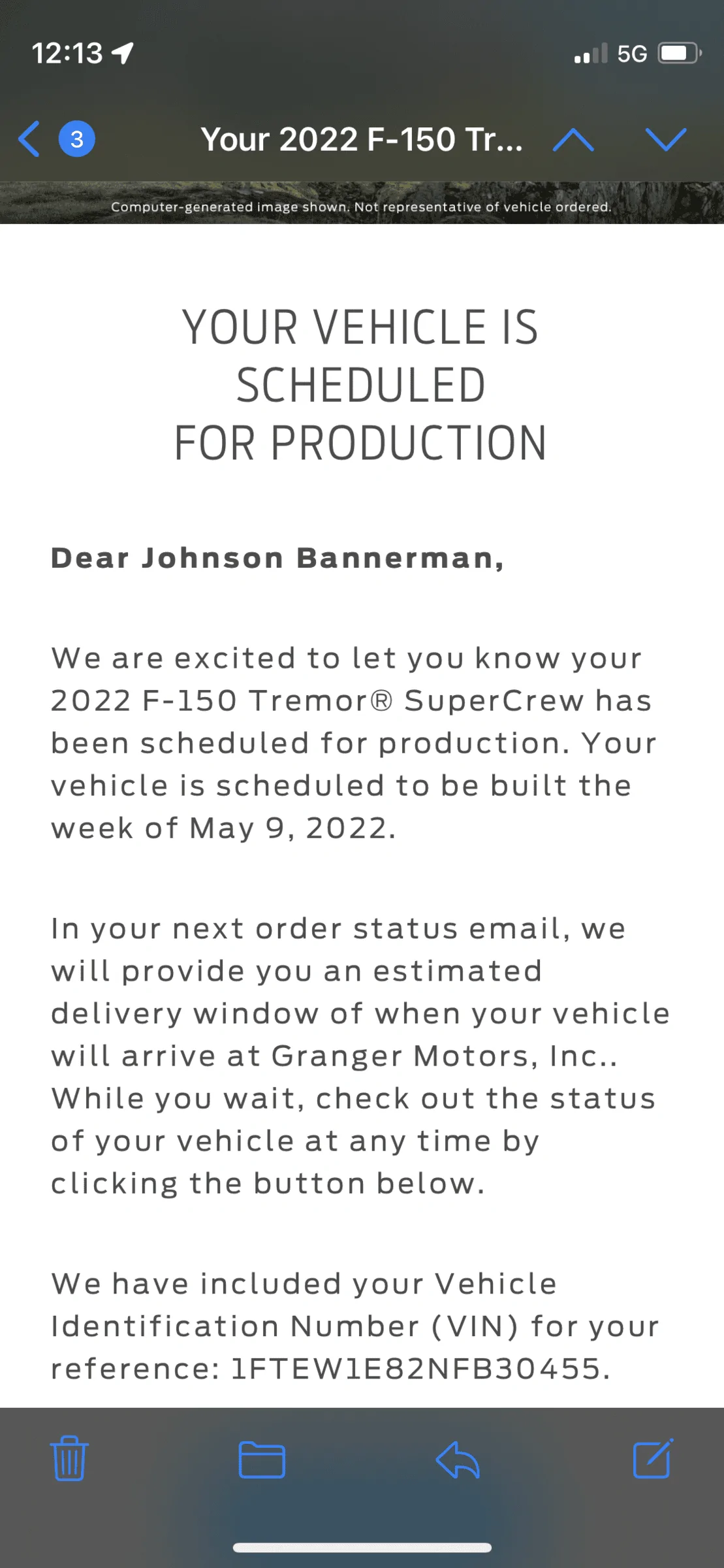 Ford F-150 3% Under Invoice 2022 F-150 Order - Granger Ford EB313606-94F3-4AD9-BEE2-D65807B6A91E