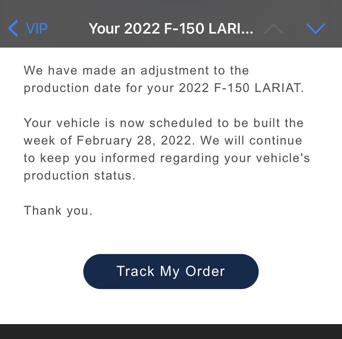 Ford F-150 2/21/22 Build Week EFA304E1-EC12-4A34-B656-9B61DBBB0FA9